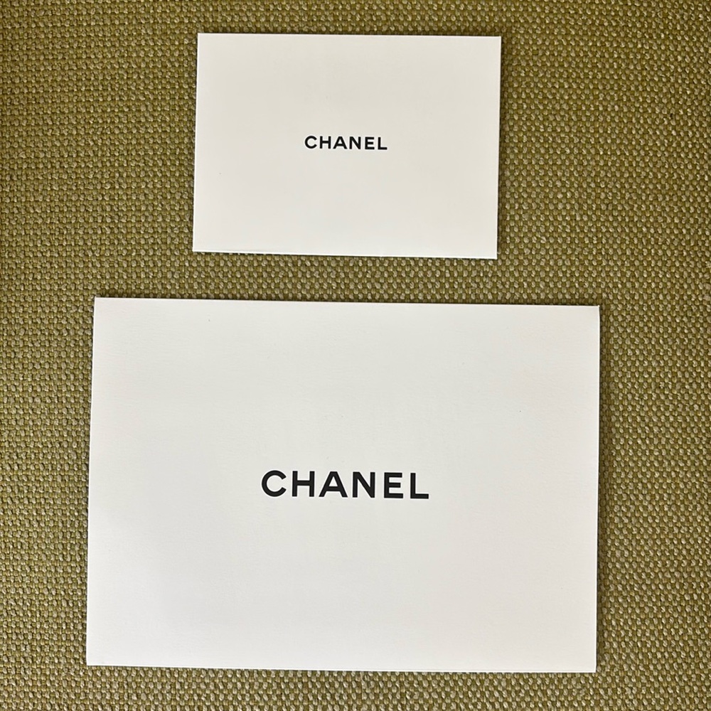 Chanel gift envelope with blank card and envelope sleeve